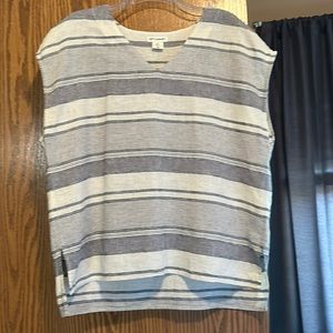 Oversized short sleeve nautical top